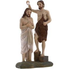 Escena del Bautismo de Jesús 20 cm Estatuas Pascuales