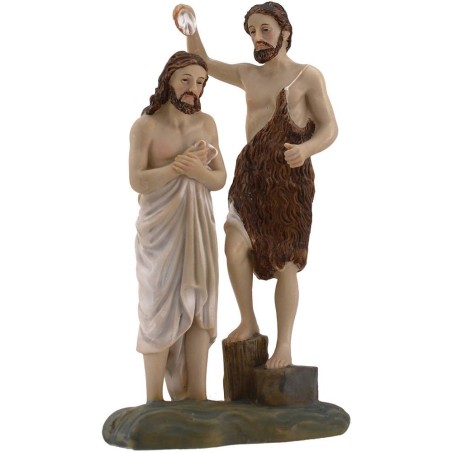 Escena Bautismo de Jesús 20 cm Estatuas Pascuales Mundo Pesebres