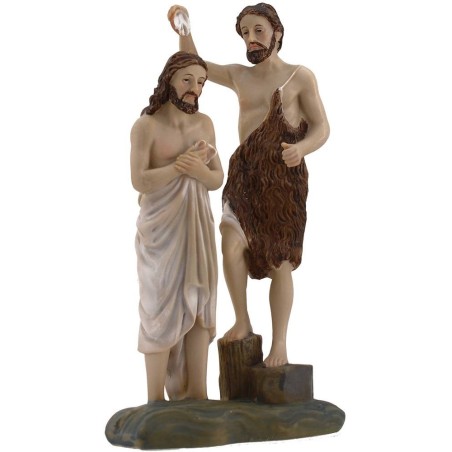 Escena del Bautismo de Jesús 20 cm Estatuas Pascuales