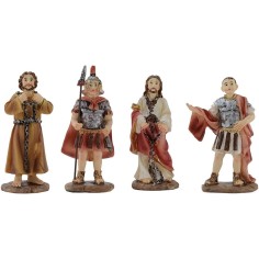 Estatuas de Pascua escena del Proceso de Jesús cm 9 2