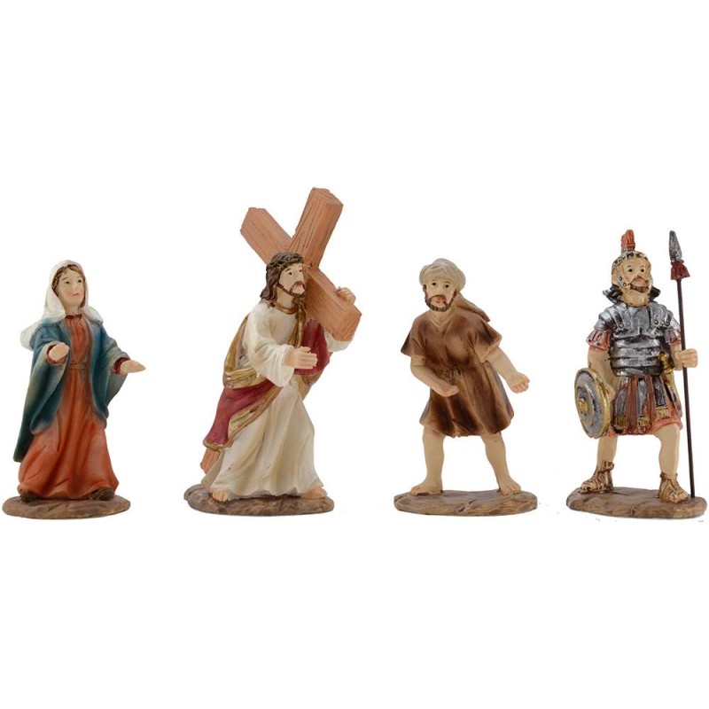 Scene ascent to Mount Calvary cm 9 Easter statues