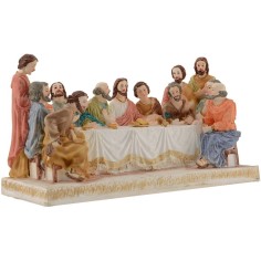 Last dinner height with statues 13 cm-27,8x9, 5x15 h.