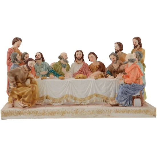 Last dinner height with statues 13 cm-27,8x9, 5x15 h.