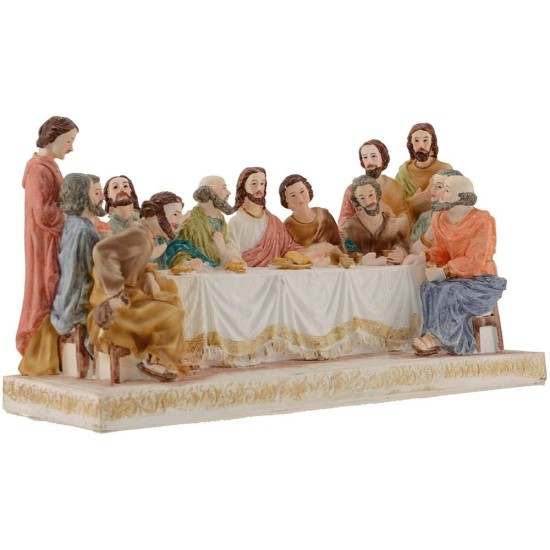 Last dinner height with statues 13 cm-27,8x9, 5x15 h.