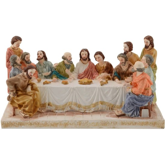 Last dinner height with statues 13 cm-27,8x9, 5x15 h.