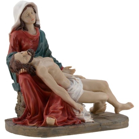Pietà Madonna con tra le braccia Gesù morto 20 cm Mondo Presepi