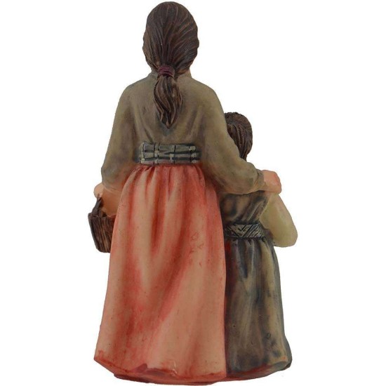 Madre con niña serie 10 cm Mundo Pesebres