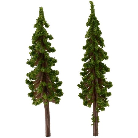 Set de 2 cipreses de 6,5 cm de altura. Mondo Presepi