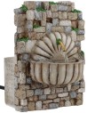 Fuente de pesebre colgante en resina con bomba de 10x6,5x14 cm
