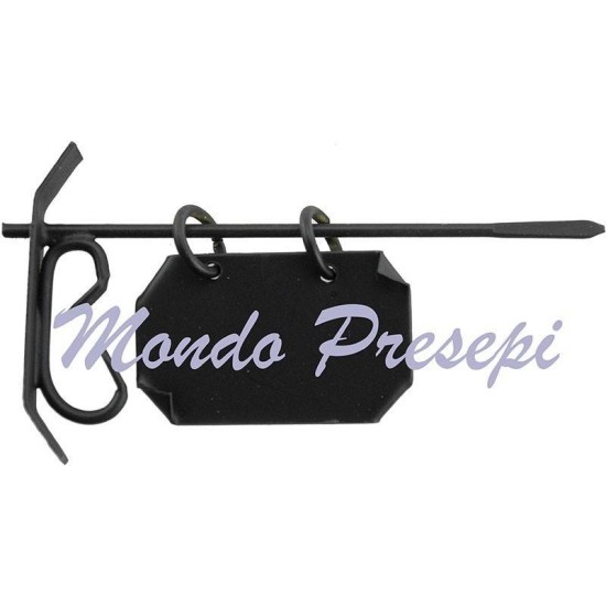 Teaches 8 cm with plate cm 4x2, 7 in metal