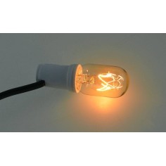 Portalámpara con luz de 10w blanco cálido E12-220v completo con 2