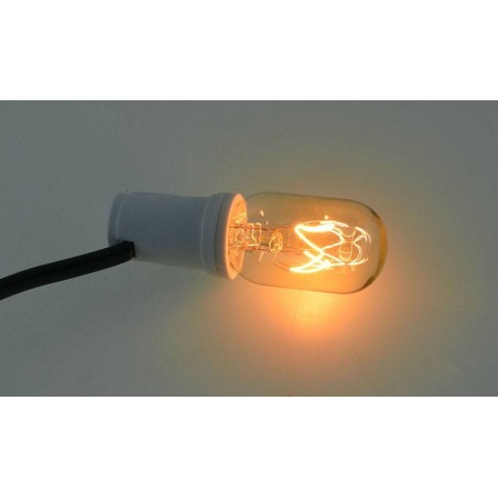 Portalámpara con luz de 10w blanco cálido E12-220v completo con