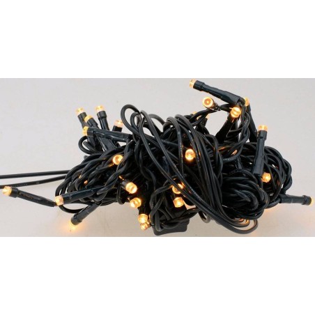 40 luces LED de color blanco cálido para belén 220V.