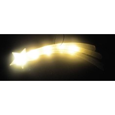 Estrella cometa para belén con luces LED parpadeantes de 19 cm 2