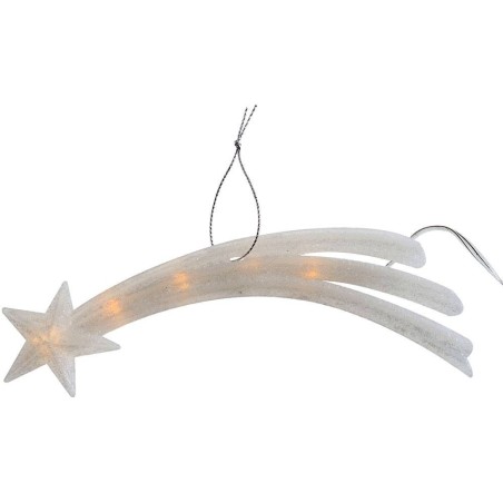 Estrella cometa para belén con luces LED parpadeantes de 19 cm
