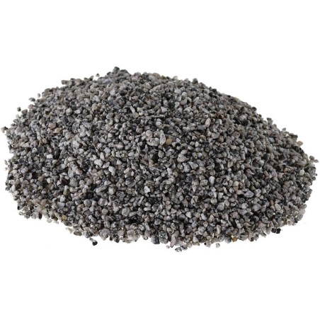 Grava de grano pequeño 2-3 mm gris aproximadamente 350 gr.