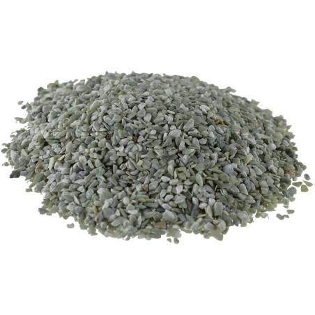 Grava de grano 3-4 mm gris claro aproximadamente 350 gr