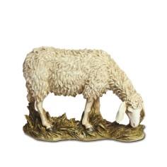 Pecora with low head in resin Landi Moranduzzo for statues 20 cm