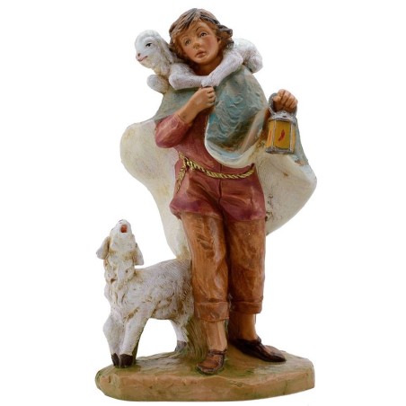 Pastor with pecora and lamb series 19 cm Fontanini