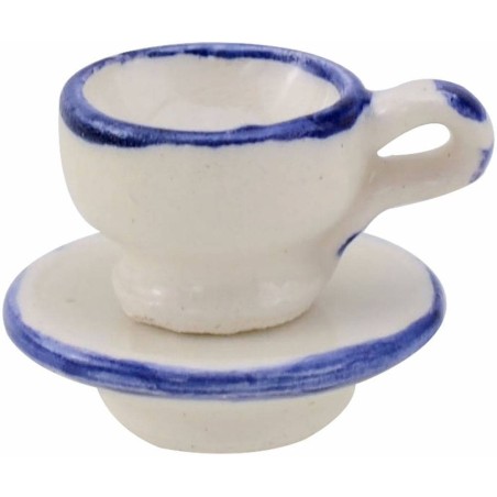 Set Tazza e piatto in porcellana Mondo Presepi