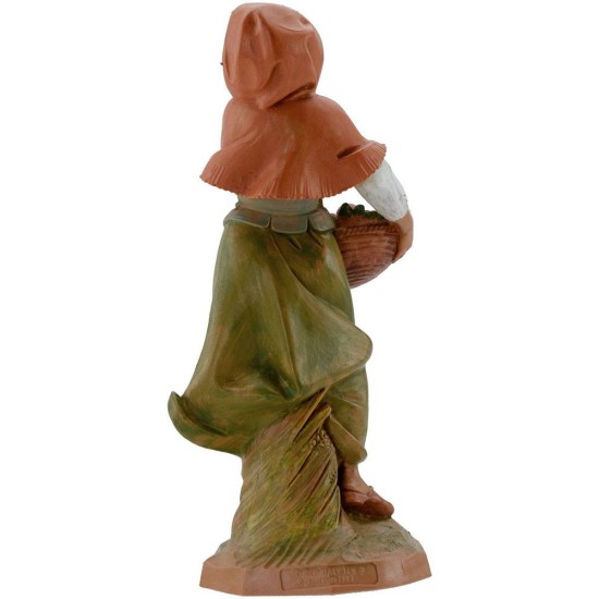 Mujer con cesta 19 cm Fontanini Mundo Pesebres