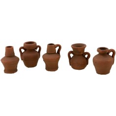 Set 5 anfore cm 2,5 P-A6371 Mondo Presepi