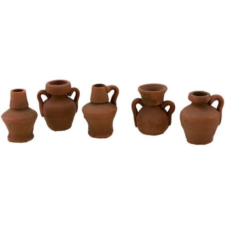 Juego de 5 ánforas de 2,5 cm P-A6371 Mundo Belenes