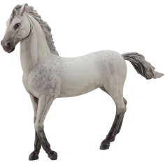 Cavallo bianco al passo in resina per statue da 30 cm Mondo