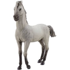 Caballo blanco al paso en resina para estatuas de 30 cm Mundo 2