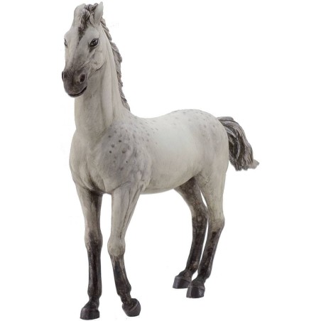 White horse at pass in resin for statues from 30 cm
