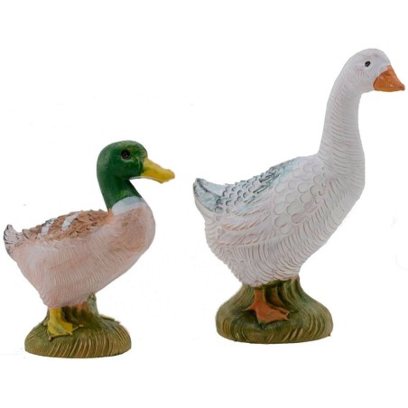 Juego de 5 animales de corral serie 19 cm Fontanini Mundo Pesebres