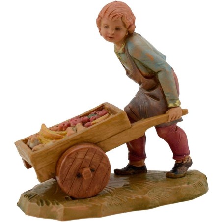 Child with series cart 12 cm Fontanini