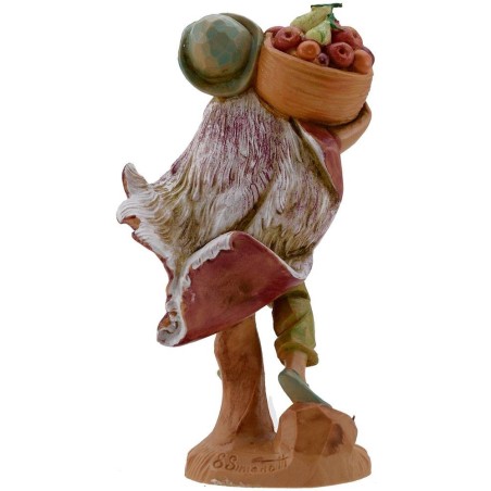 Giovane con cesto in spalla 12 cm Fontanini Mondo Presepi