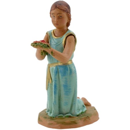 Bambina in ginocchio serie 12 cm Fontanini Mondo Presepi