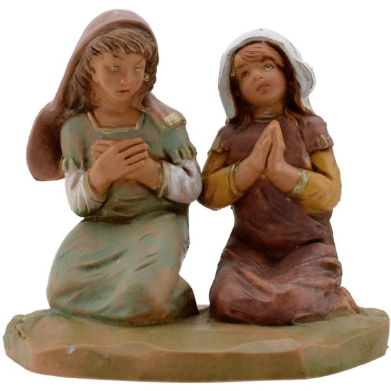 Doncellas en adoración serie 12 cm Fontanini Mundo Pesebres
