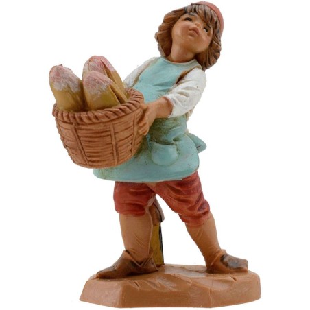 Bambino con cesto di pane serie 12 cm Fontanini Mondo Presepi