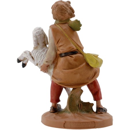 Giovane pastore con pecora serie 12 cm Fontanini Mondo Presepi