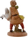 Giovane pastore con pecora serie 12 cm Fontanini Mondo Presepi