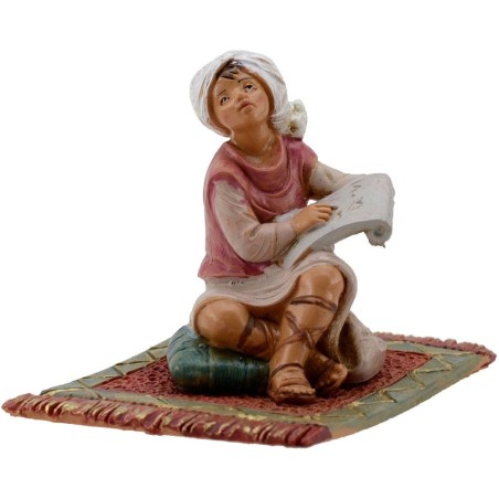 Giovane pastore su tappeto serie 12 cm Fontanini Mondo Presepi