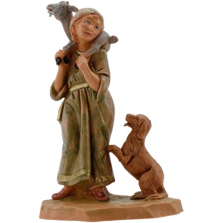 Young pastor with dog series 12 cm Fontanini