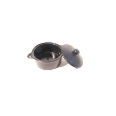 3 cm dark steel pan with lid