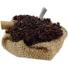 Cesta de yute baja con uvas 5 cm Mundo Pesebre