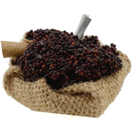 Cesta de yute baja con uvas 5 cm Mundo Pesebre