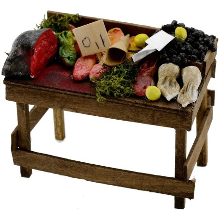 Wooden bench with fish 9x6x6, 5 h.