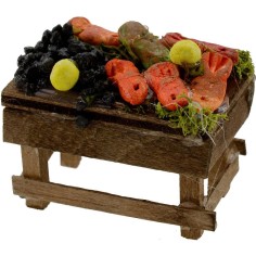 Wooden bench with fish 5x3x3, 5 h. 2