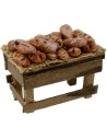 Banco in legno con pane 6x3x3,5-4 h. Mondo Presepi