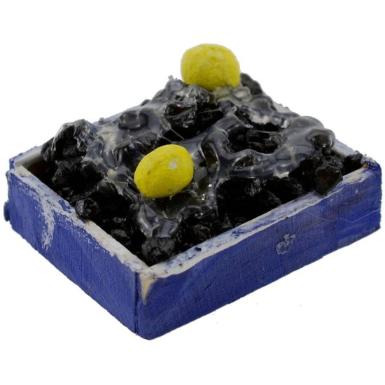 Wooden box with mussels cm 3,5x3x0, 9 h.