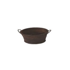 3.5 cm antiqued oval metal tub