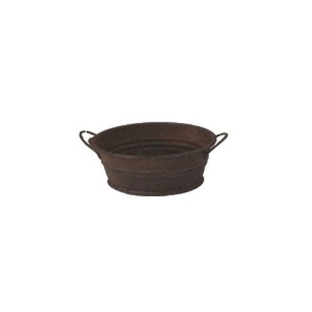 3.5 cm antiqued oval metal tub
