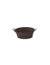 Tinozza antichizzata ovale cm 3,5 in metallo